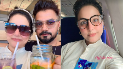 Hina Khan and Rocky Jaiswal give a glimpse of their honeymoon bliss from Goa