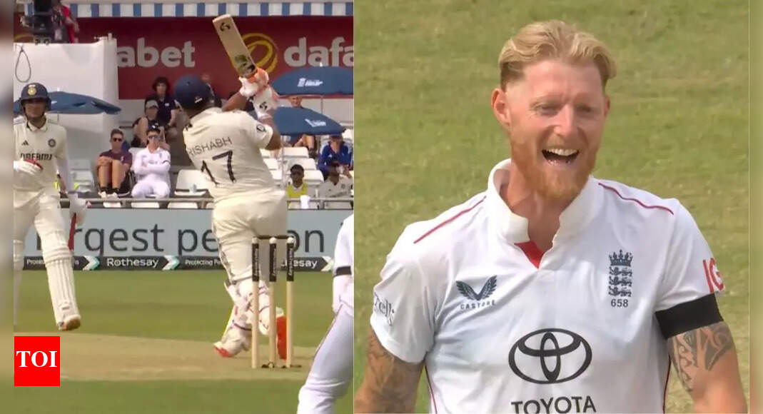 Watch: Stokes bursts out laughing after Pant smacks him down the ground for four