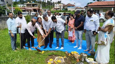MLA launches retaining wall project at Amma Kodava Samaja | Mysuru ...