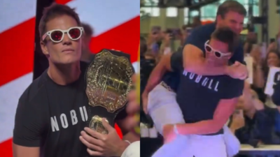 NFL star Tom Brady makes WWE-style Cody Rhodes entrance before Eli Manning’s brutal surprise at Fanatics Fest