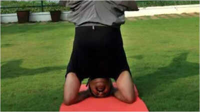  When Mohanlal’s headstand pose went viral on International Yoga Day