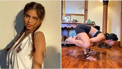  Suhana Khan nails Kakasana Yoga pose like a pro on International Yoga Day