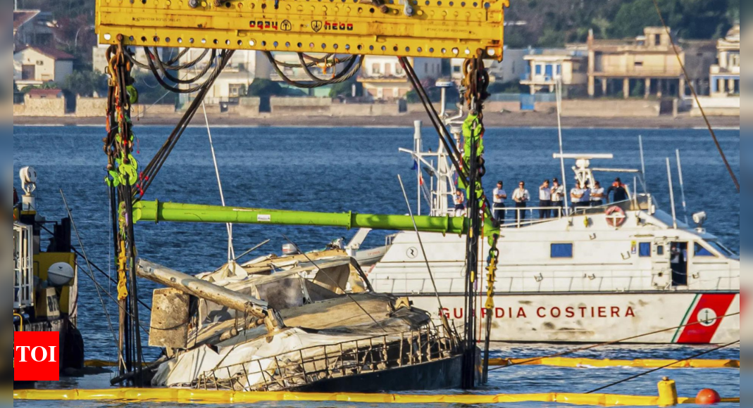 Superyacht 'Bayesian': British luxury yacht that sank in storm lifted off Sicilian coast; probe underway