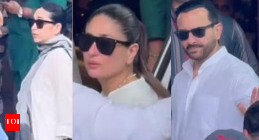 Sunjay Kapur's prayer meet: Karisma Kapoor, Kareena Kapoor and Saif Ali Khan,  along with Samaira and Kiaan, head to Delhi | Hindi Movie News - Times of  India
