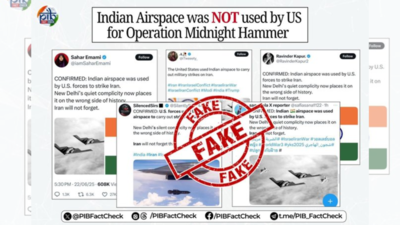  PIB debunks claims of US using Indian airspace for Iran strikes; calls them ‘fake’