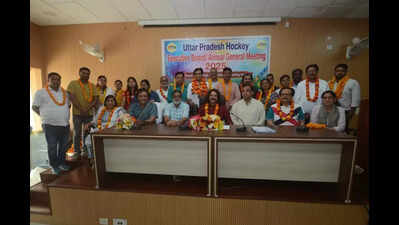 RP Singh is president, Abhijit Sarkar Sr VP of UP Hockey