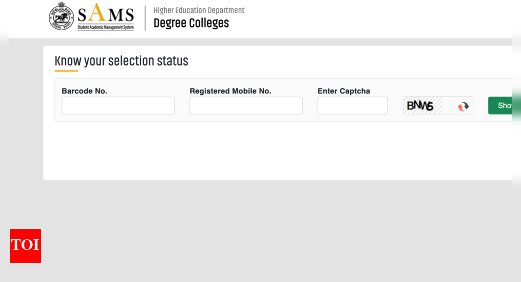 SAMS Odisha +3 second round allotment 2025 released: Check direct link to access selection list and important details here – Times of India
