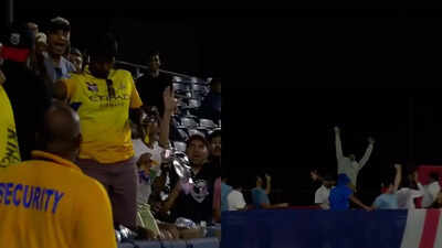  Spectators take stunning one-handed flying catches on back-to-back nights - watch video