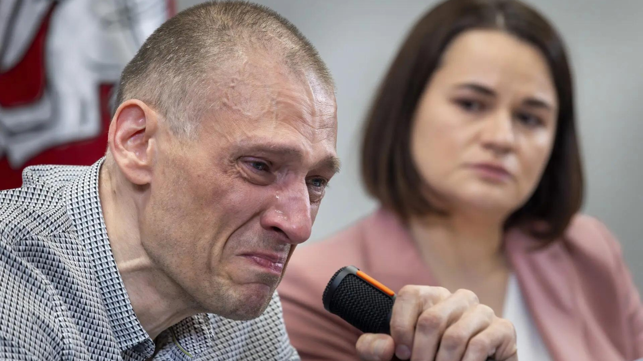 Emaciated after 5 years in prison, Belarusian dissident Tsikhanouski vows  to fight on - Times of India
