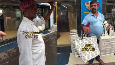 Tourist's bargaining skills go viral: Brings down tote bag price from Rs 550 to Rs 50; netizens divided over ethics