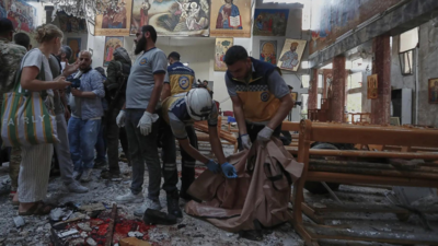 Mideast governments condemn Syria church bombing as death toll jumps to 25