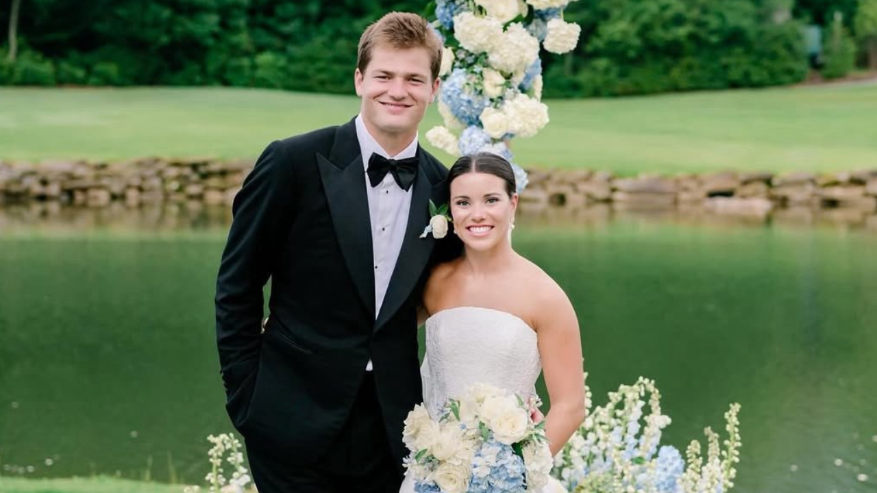 Patriots' quarterback Drake Maye marries childhood sweetheart Ann Michael Hudson in romantic ceremony | NFL News - Times of India
