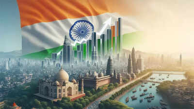 The growth projections by S&P align with the Reserve Bank of India's recent forecast of 6.5 per cent made earlier this month. (AI image) Indian economy on a strong footing: S&P raises India’s GDP growth forecast to 6.5%, despite fragile global situation