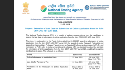 CSIR UGC NET 2025 registration window deadline extended: Check revised schedule and direct link to apply here
