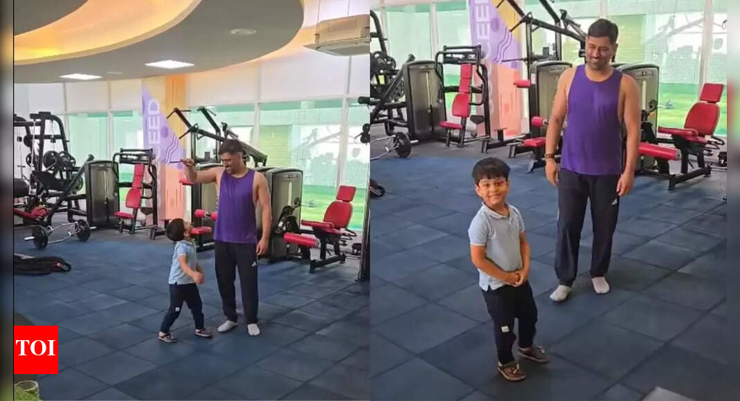 ‘Mahi bhaiya…’: Ex-India cricketer shares an adorable video of MS Dhoni playing with his son – Watch | Cricket News – Times of India