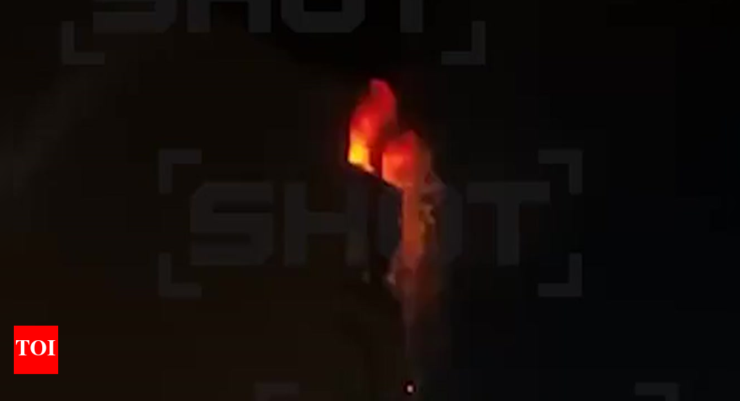 Watch: Fire erupts in Moscow apartment after Ukrainian drone strike