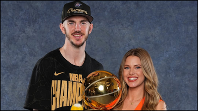 "So proud of this man" - Alex Caruso's fiancée, Haleigh Broucher, stirs fans' reactions for lovey-dovey moments from NBA championship celebration