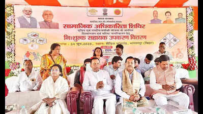 Min launches disability aid camp in Bhagalpur