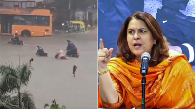 'Boats are sailing, cars are floating': Congress' Supriya Shrinate slams BJP's Gujarat model; heavy rains in Surat submerge streets