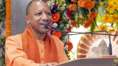 CM Yogi Adityanath inspects the under-construction hostel in Ghazipur