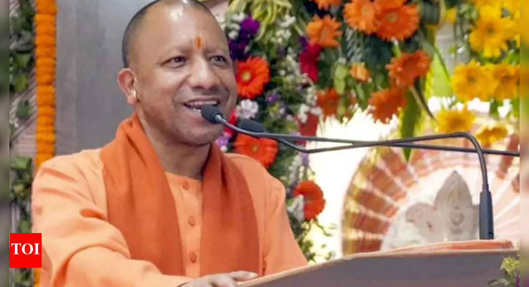 CM Yogi Adityanath inspects the under-construction hostel in Ghazipur