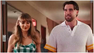 Taylor Swift and Travis Kelce are red carpet official! Couple walks into Tight End University's opening night with style – SEE PHOTOS