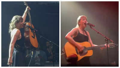 Taylor Swift surprises fans with 'Shake It Off' performance as shhe attends TEU Concert with Travis Kelce - WATCH
