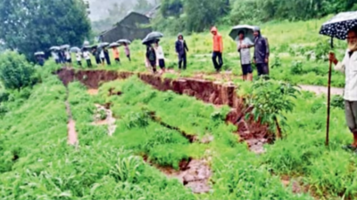 Boulder collapses at Pune's Malin hamlet; villagers concerned over delayed rehabilitation, cracks from last monsoon blamed