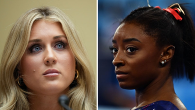  Riley Gaines attempts to make amends with Simone Biles after their trans-athlete rift