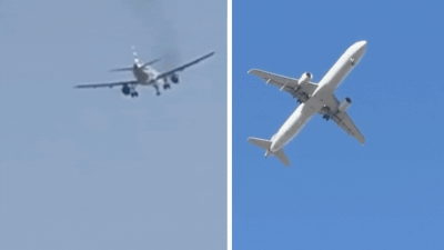Aire de humo y chispas: los vuelos de American Airlines harán un aterrizaje de emergencia en Las Vegas poco después del despegue. Los testigos dicen 