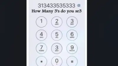 CREDIT: X Optical illusion: Only the brightest brains can count all the 3s in this visual puzzle