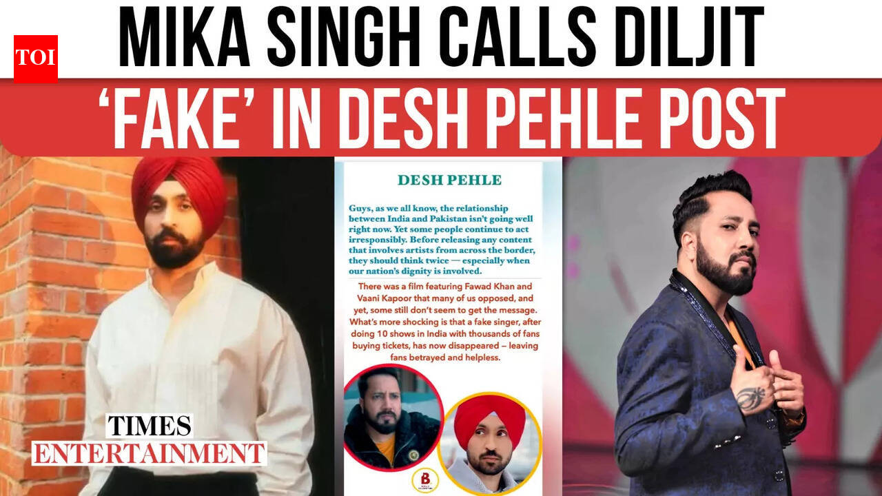 ‘Fake Singer’Mika Singh Explodes at Diljit Dosanjh Over Pakistan Collab