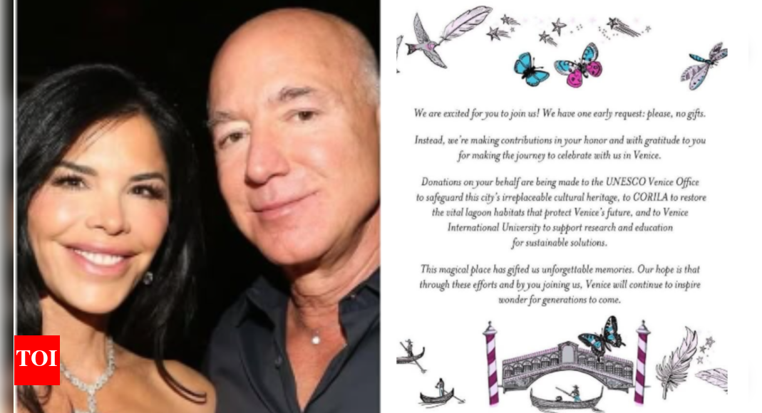All that money, this invite?: Bezos wedding card mocked as 'ugly'; internet roasts - 'Taste can’t be bought'