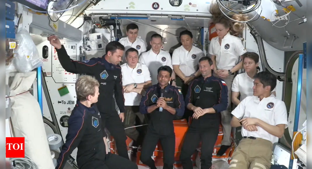 ‘Jai Hind, Jai Bharat’: Shubhanshu Shukla’s first message to India from ISS; says ‘not easy to stand here’ | India News – Times of India