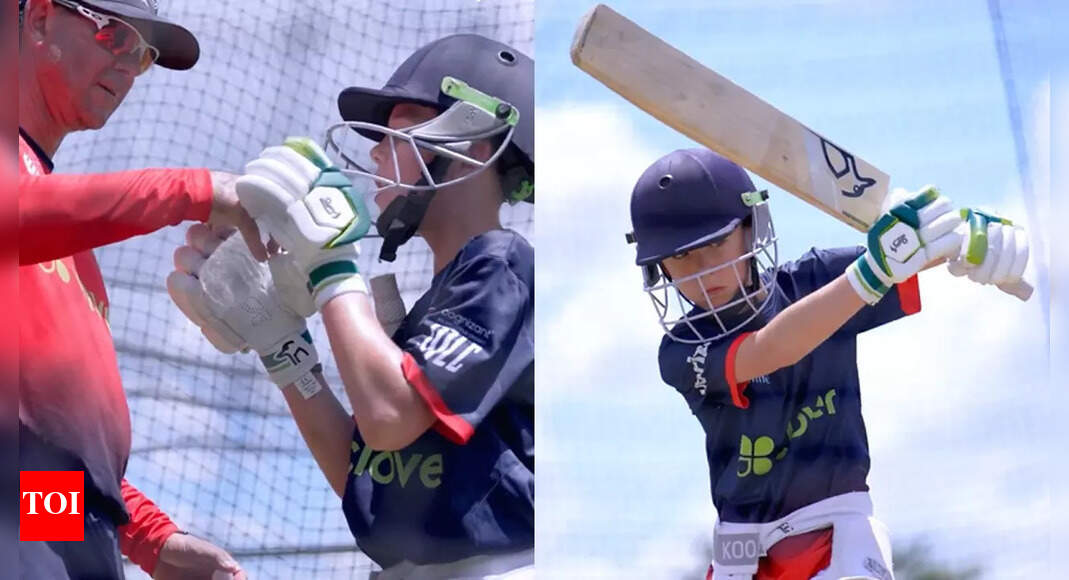 MLC 2025: Ricky Ponting turns waterboy for son as he braves heat in the nets session – Watch video | Cricket News – Times of India