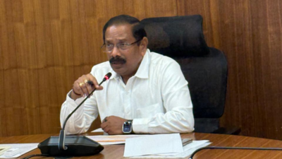 Ensure that flex banners on electric poles should not cause accidents, says chief secretary K Vijayanand
