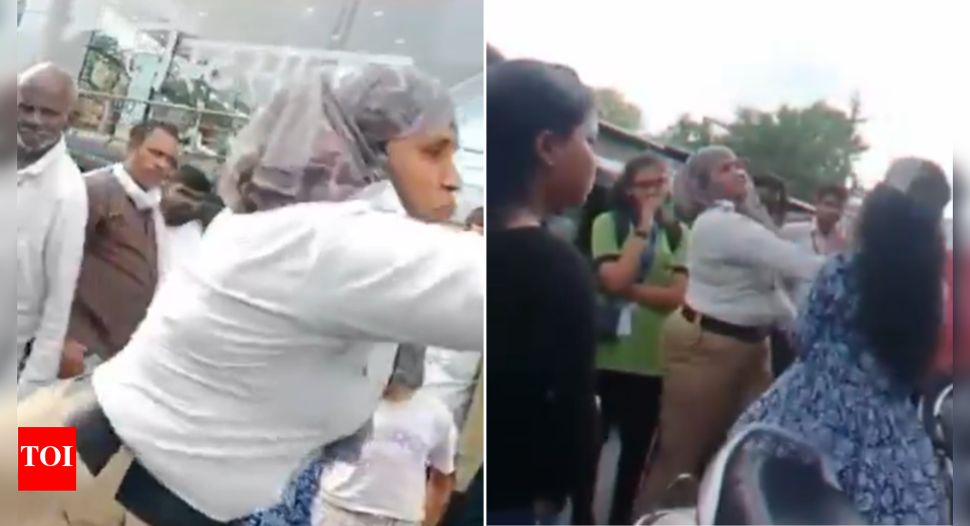 ‘Acted as mother’: Latur traffic constable goes viral after slapping girls over scooty violation; watch | India News