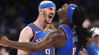 Alex Caruso goes viral after saving Oklahoma City Thunder’s locker room celebration