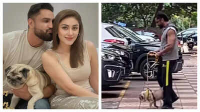  Heartbroken Parag Tyagi makes first appearance with their pet dog Simba after her demise