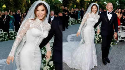 Lauren Sanchez and Jeff Bezos exchanged vows on June 27, 2025, in a lavish Venetian ceremony held at San Giorgio Maggiore. Sanchez donned a custom Dolce & Gabbana gown, while Bezos sported a classic tux. The three-day celebration, attended by A-list celebrities, reportedly cost $55 million, solidifying its place as one of the year's most extravagant weddings. Jeff Bezos weds Lauren Sanchez: Bride's wedding dress took 900 hours to make and it’s absolutely jaw-dropping