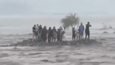 Pakistan floods: Viral footage shows family stranded mid-river pleading for help; watch video