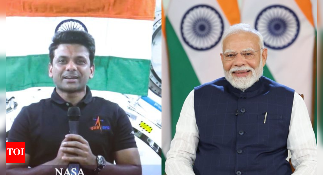 Axiom-4: PM Modi interacts with Shubhanshu Shukla aboard ISS- see pic | India News – Times of India