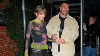 “R*pist”: Taylor Swift and Travis Kelce’s photo with MAGA-linked NFL stars is sparking Swiftie outrage online