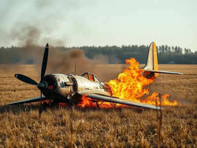  Training aircraft crashes after engine failure in Moscow; 4 dead