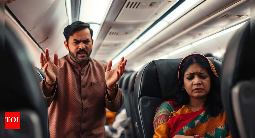 Husband-wife tiff turns ugly on Delhi-bound flight; man handed over to security