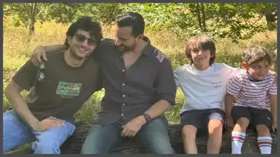  Saif Ali Khan enjoys 'park day' out with sons Ibrahim Ali Khan, Taimur Ali Khan and Jeh Ali Khan'