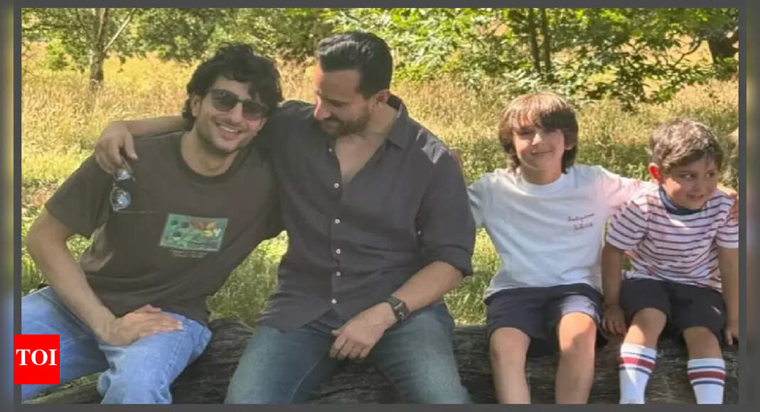 Pataudi boys bond: Saif Ali Khan enjoys ‘park day’ out with sons Ibrahim Ali Khan, Taimur Ali Khan and Jeh Ali Khan’ | – Times of India