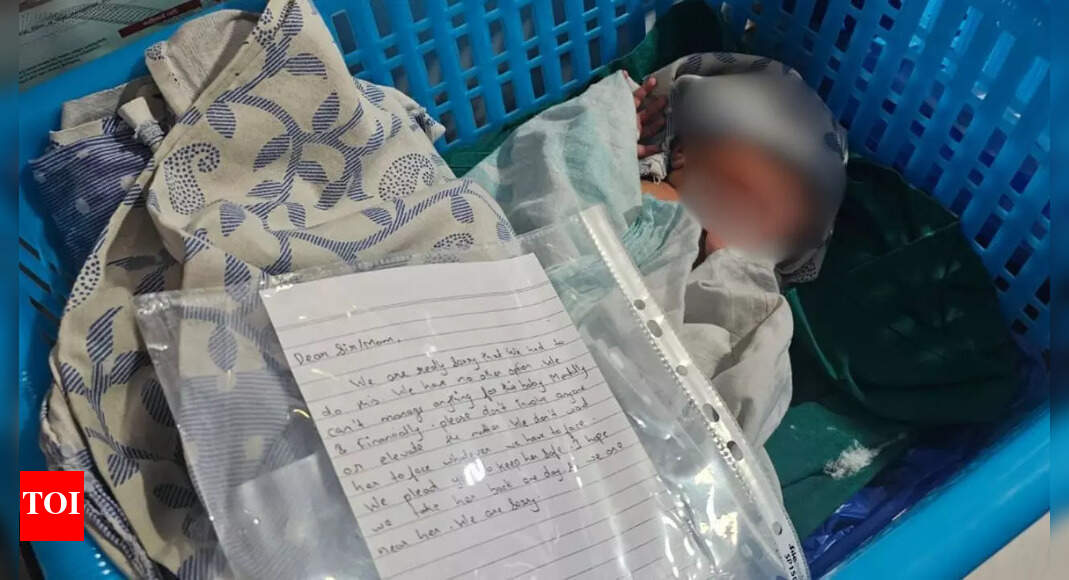 ‘We’re sorry’: Newborn left outside orphanage with handwritten note