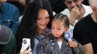 Rihanna’s front-row glow-up – with son Riot Rose stealing the spotlight: Watch video