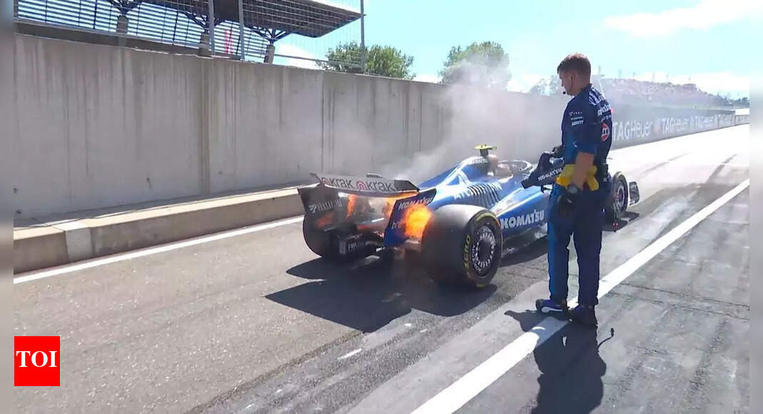 Watch: Shocking! Carlos Sainz’s F1 car catches fire at Austrian GP